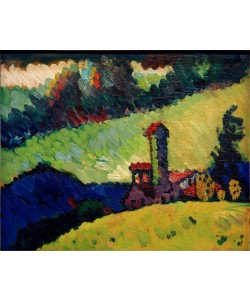 Wassily Kandinsky, Murnau – Studie für Landschaft mit Turm