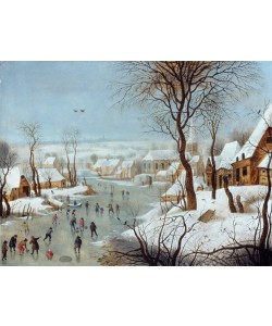 Pieter Brueghel der Jüngere, Winterlandschaft mit Vogelfalle