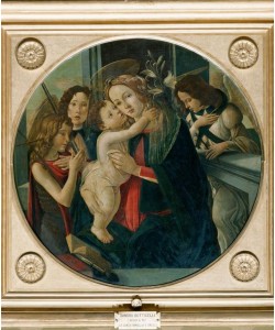 Sandro Botticelli, Maria mit Kind, dem Johannesknaben und zwei Engeln