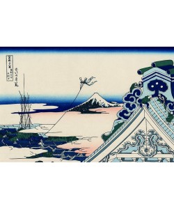 Katsushika Hokusai, A view of Mount Fuji from Asakusa Hongan-ji Temple in Edo