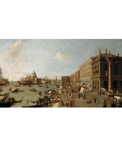 Giovanni Antonio Canaletto, Molo in Venedig mit der Säule des Hl. Theodor und der Librer