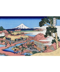 Katsushika Hokusai, Mount Fuji seen from the tea plantation at Katakura