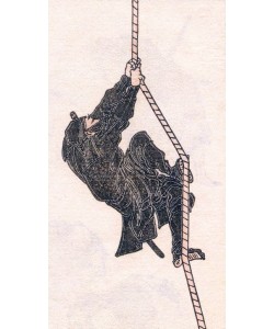 Katsushika Hokusai, Ninja climbing a rope