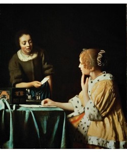 Jan Vermeer, Dame mit Dienstmagd und Brief