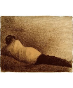 Georges Seurat, Liegender Mann (Studie zu Badeplatz bei Asnières)
