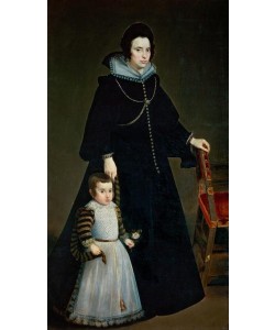 Diego Rodriguez de Silva y Velasquez, Doña Antonia de Ipeñarrieta y Galdós mit Sohn