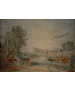 JOSEPH MALLORD WILLIAM TURNER, Hampton Court, von der Themse aus