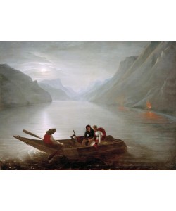 Unbekannt, Julie und Saint-Preux auf dem Genfer See 