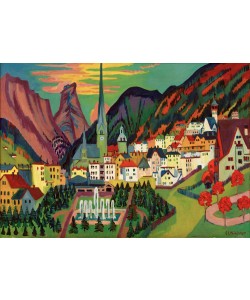 Ernst Ludwig Kirchner, Davos mit Kirche. Davos im Sommer