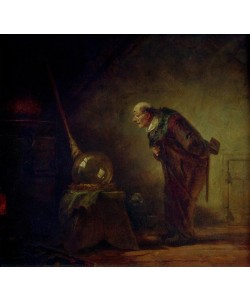 Carl Spitzweg, Der Alchimist mit Buch in der linken Hand