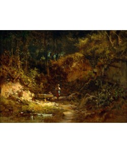 Carl Spitzweg, Mädchen am Waldbrunnen