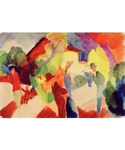 August Macke, Spaziergänger im Park