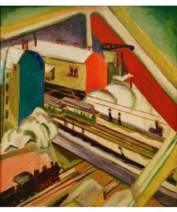 Ernst Ludwig Kirchner, Wannseebahn, durch das Atelierfenster gesehen