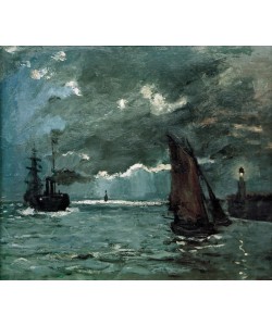Claude Monet, Seestück, Schiffe im Mondschein