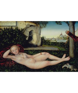 Lucas Cranach der Ältere, Liegende Quellnymphe