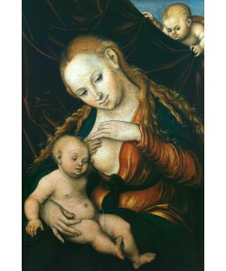 Lucas Cranach der Ältere, Die Madonna, dem Kinde die Brust reichend