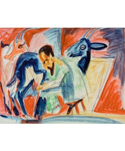 Ernst Ludwig Kirchner, Melkender Bauer (Ziegenmelker)