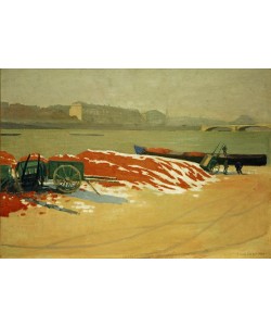 Felix Vallotton, Quai de Seine au sable rouge