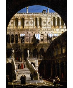 Giovanni Antonio Canaletto, Escalera de los Gigantes en el Palacio Duca