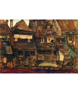 Egon Schiele, Häuser an der Moldau (Krumau)