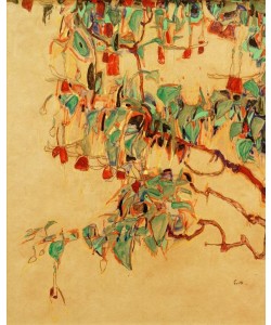 Egon Schiele, Fuchsienzweige (‘Sonnenbaum’)