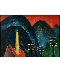 Alexej von Jawlensky, Blaue Berge (Landschaft mit gelbem Schornstein) 