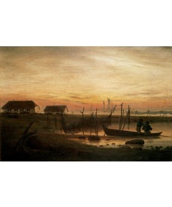 Caspar David Friedrich, Küstenlandschaft im Abendlicht