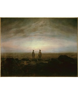 Caspar David Friedrich, Zwei Männer am Meer bei Mondaufgang