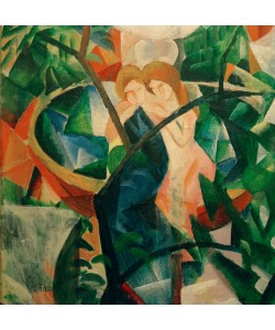 August Macke, Mädchen vor dem Springbrunnen (Ausschnitt)