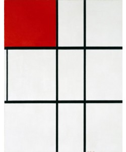 Piet Mondrian, Composition B (No II) with Red’ (1935)