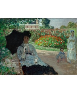 Claude Monet, Camille au jardin, avec Jean et sa bonne