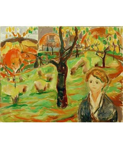 Edvard Munch, Junge Frau im Garten