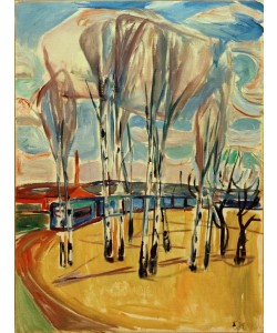 Edvard Munch, Straßenbahnwendestelle bei Sköyen