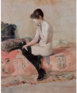 Henri de Toulouse-Lautrec, Étude de nu. Femme assise sur un divan