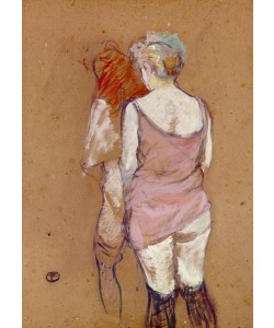Henri de Toulouse-Lautrec, Deux femmes deminues de dos, maison de la rue des Moulins