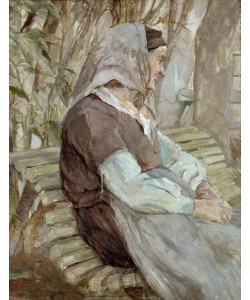 Henri de Toulouse-Lautrec, Vieille Femme assise sur un banc, à Céleryran