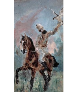 Henri de Toulouse-Lautrec, Le comte Alponse de Toulouse-Lautrec en fauconnier