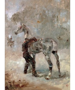 Henri de Toulouse-Lautrec, Artilleur sellant son cheval