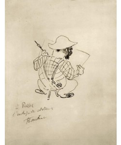 Henri de Toulouse-Lautrec, Autoportrait caricatural