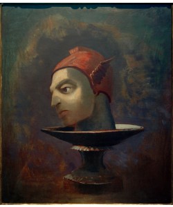 Odilon Redon, Das Haupt des Perseus (Das Haupt des Merkur auf einer Schale)