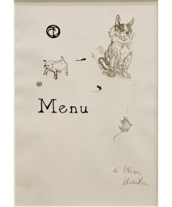 Henri de Toulouse-Lautrec, Menu au Bull de Palmyre