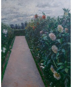 Gustave Caillebotte, Allée de jardin et massifs de dahlias, Petit Gennevilliers