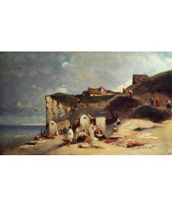 Carl Spitzweg, Badende Frauen am Meer bei Dieppe I