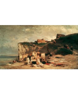 Carl Spitzweg, Badende Frauen am Meer bei Dieppe III