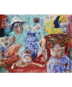 James Ensor, Stilleben mit Masken