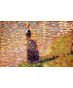 Georges Seurat, Pêcheuse à la ligne au bord de la Seine