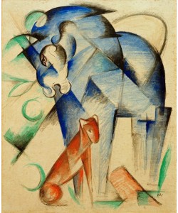 Franz Marc, Fabeltiere (Blaues Pferd und roter Hund)