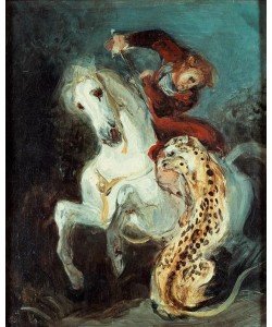 Eugene Delacroix, Cavalier attaqué par un jaguar