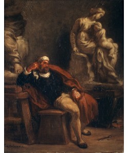Eugene Delacroix, Michelangelo im Atelier