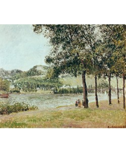 Camille Pissarro, Der Coursla-Reine in Rouen, temps gris